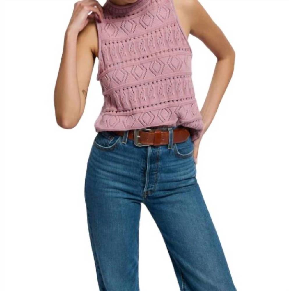 Nation LTD Lina Pointelle Top In Lilac - S - Picture 3 of 8